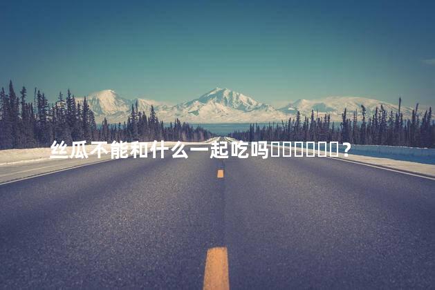 丝瓜不能和什么一起吃吗？